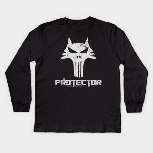 The Protector GSD (distressed) Kids Long Sleeve T-Shirt